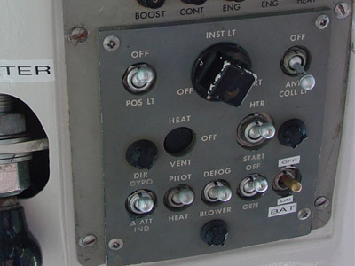 Jetranger II overhead panel